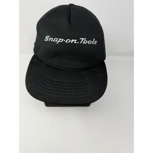 Vintage Snap On Tools Hat Black Script Logo USA Mechanic Cap Made In Taiwan